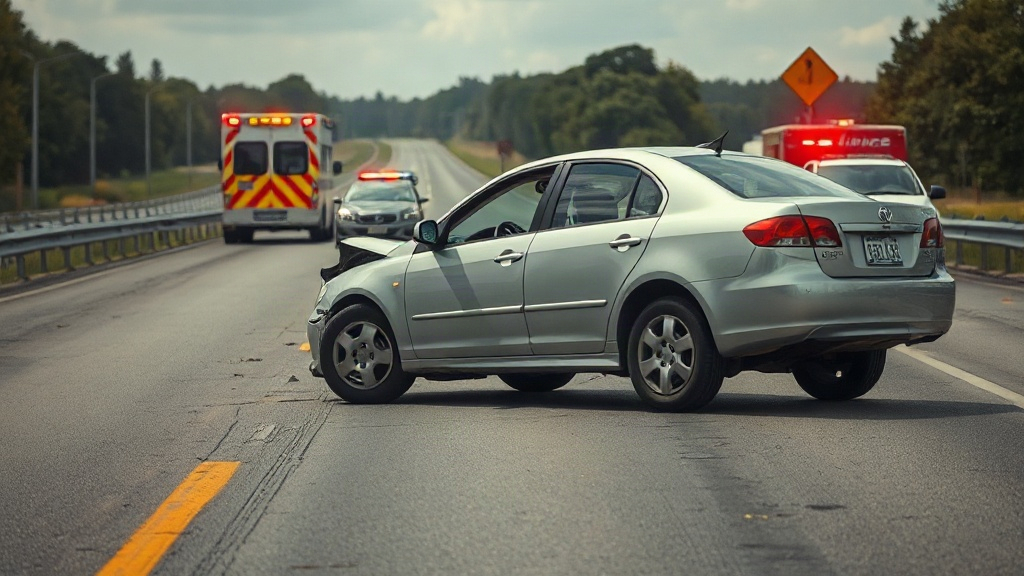 Lastiği Patlayan Otomobil Bariyerlere Çarptı: 1 Yaralı