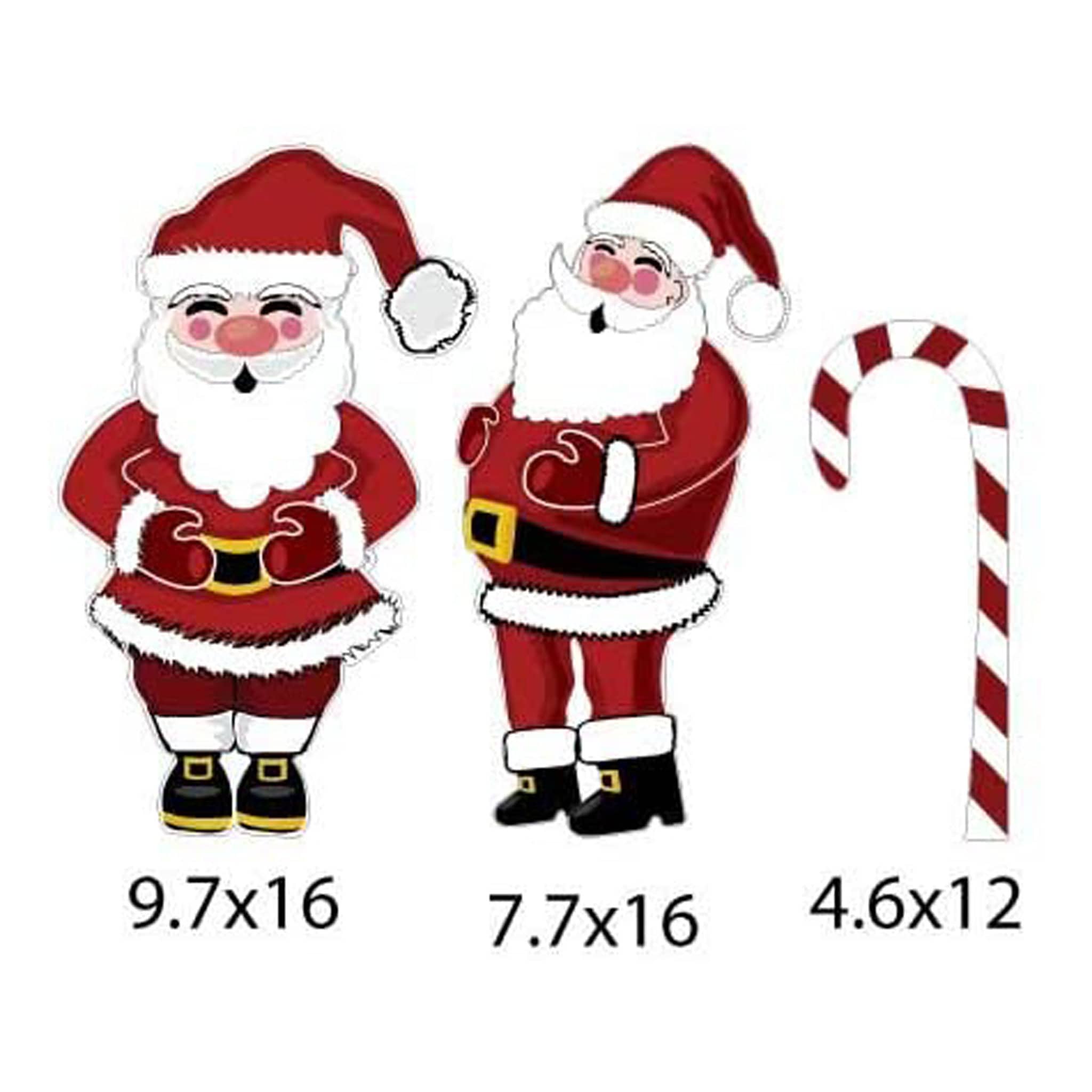 Jolly Santa And Candy Cane Prints For The Season
