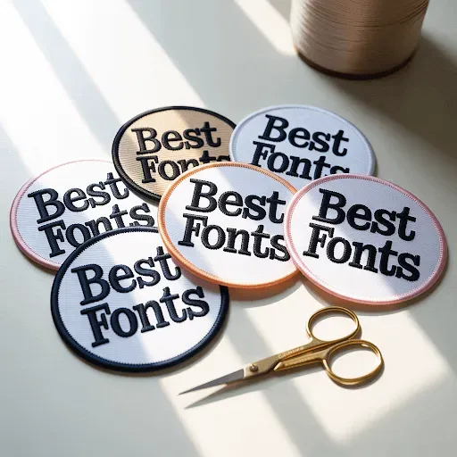 Trending colors and fonts for embroidered patches 2025