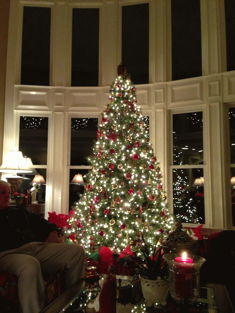 Christmas Tree And Twinkling Lights Holiday Prints