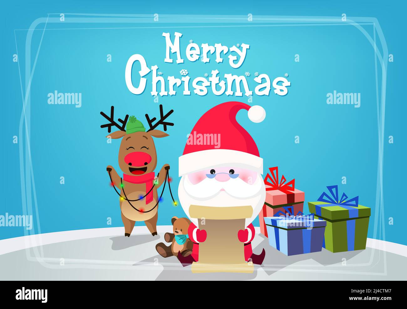 Festive Santa And Reindeer Designs For Christmas Transfers