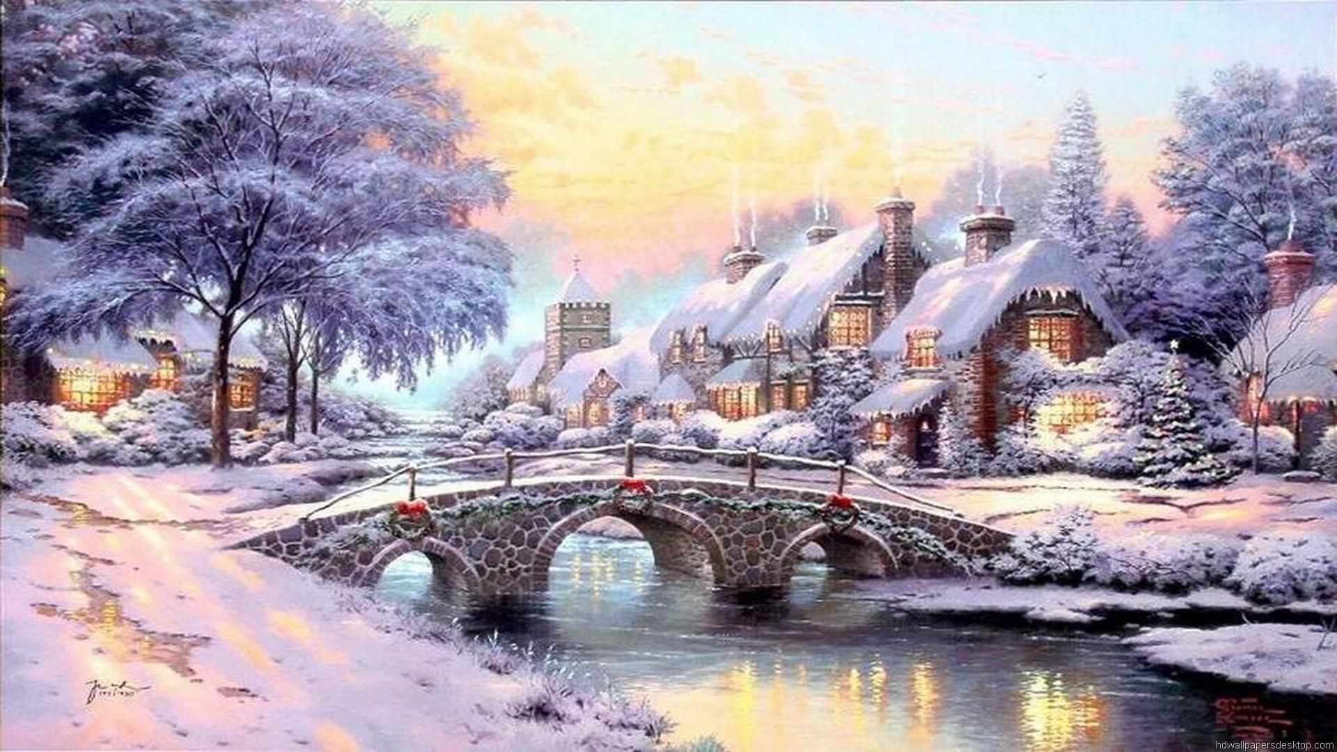 Christmas Village And Caroling Scene Transfers