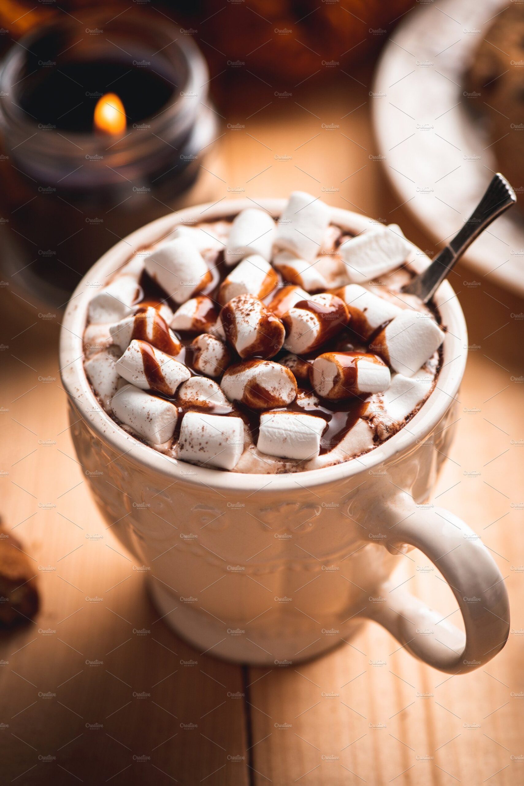 Cozy Hot Cocoa Mug And Marshmallow Prints