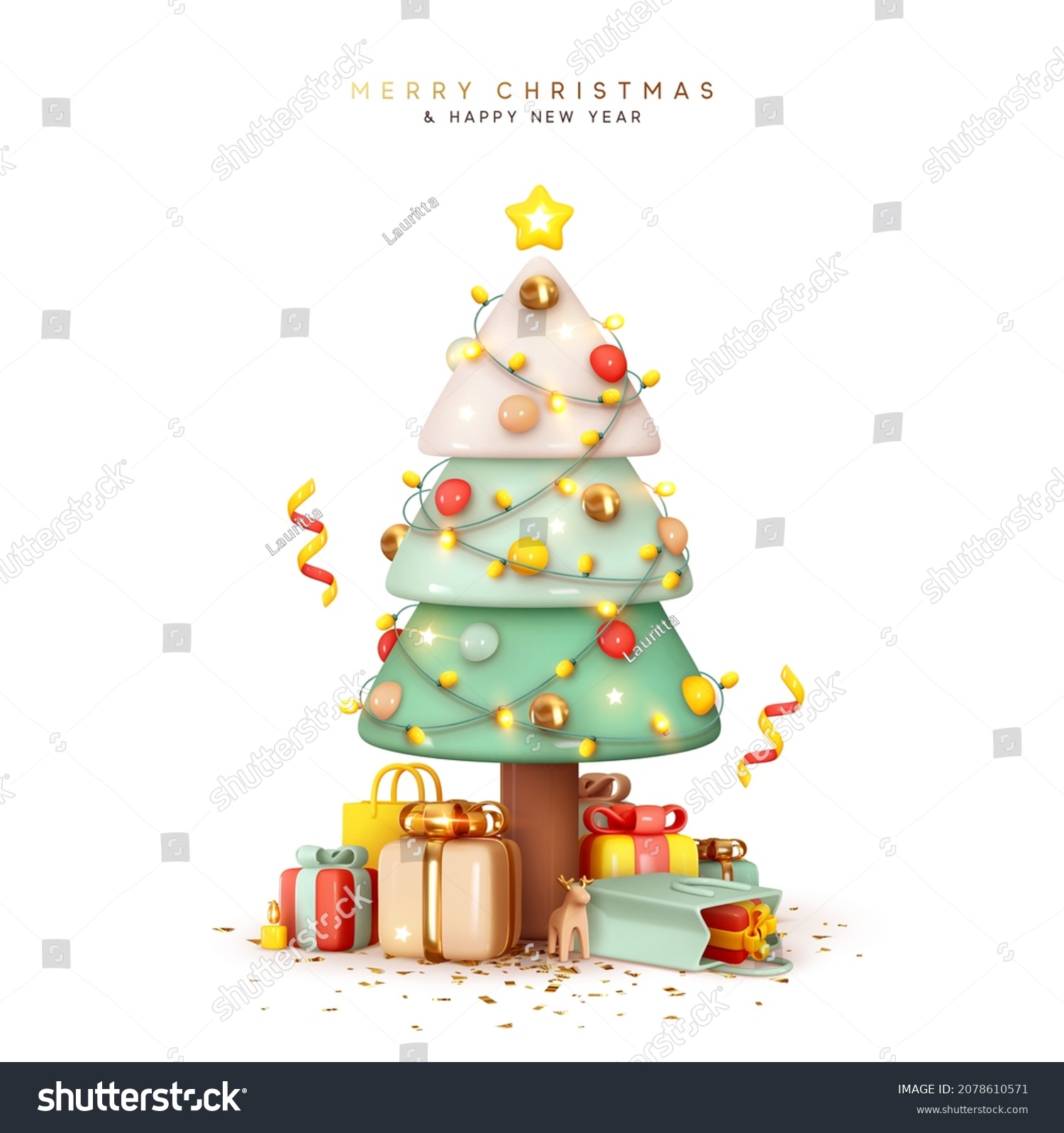 Bright Christmas Tree And Star Transfers For Joy