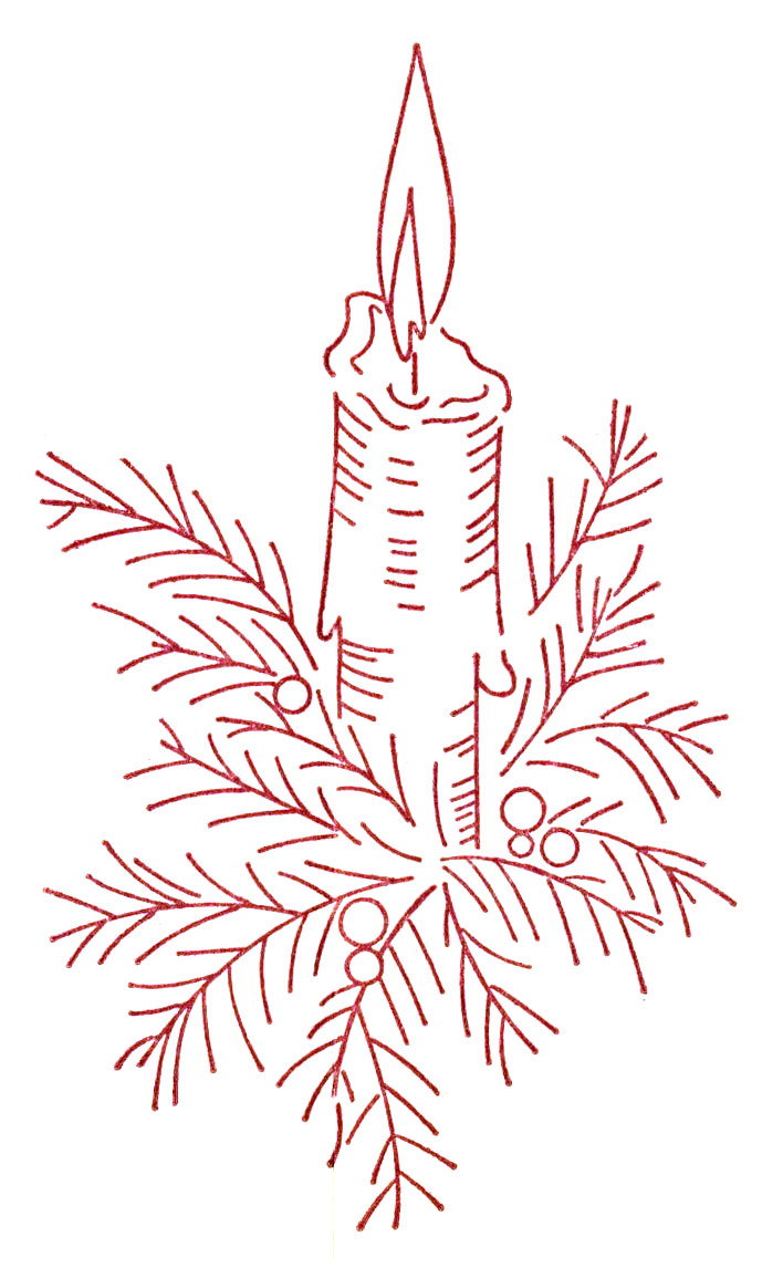 Christmas Bells And Candlelight Transfer Designs