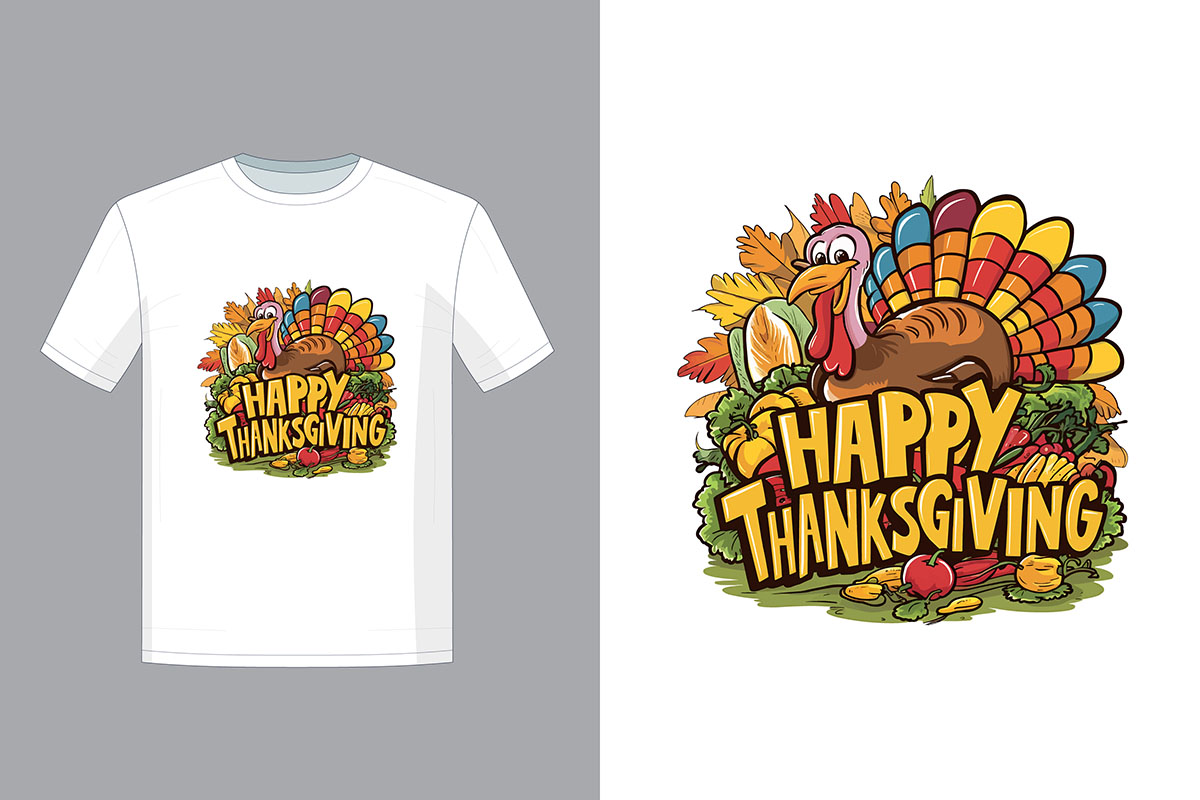 Create Festive Shirts with Thanksgiving Transfers