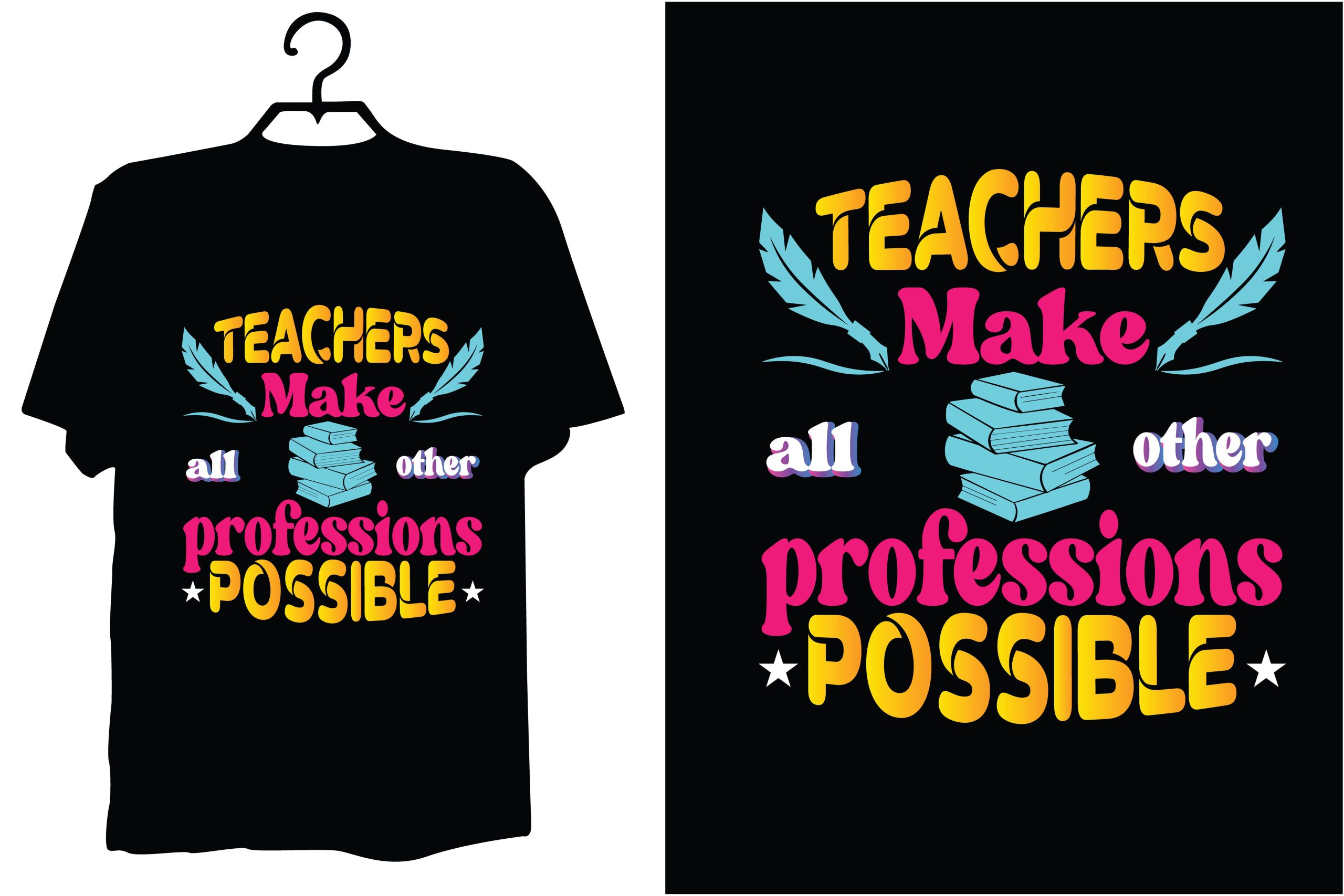 Bright And Bold Teacher T-shirt Concepts