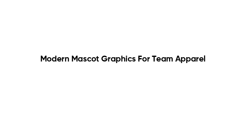 Modern Mascot Graphics For Team Apparel
