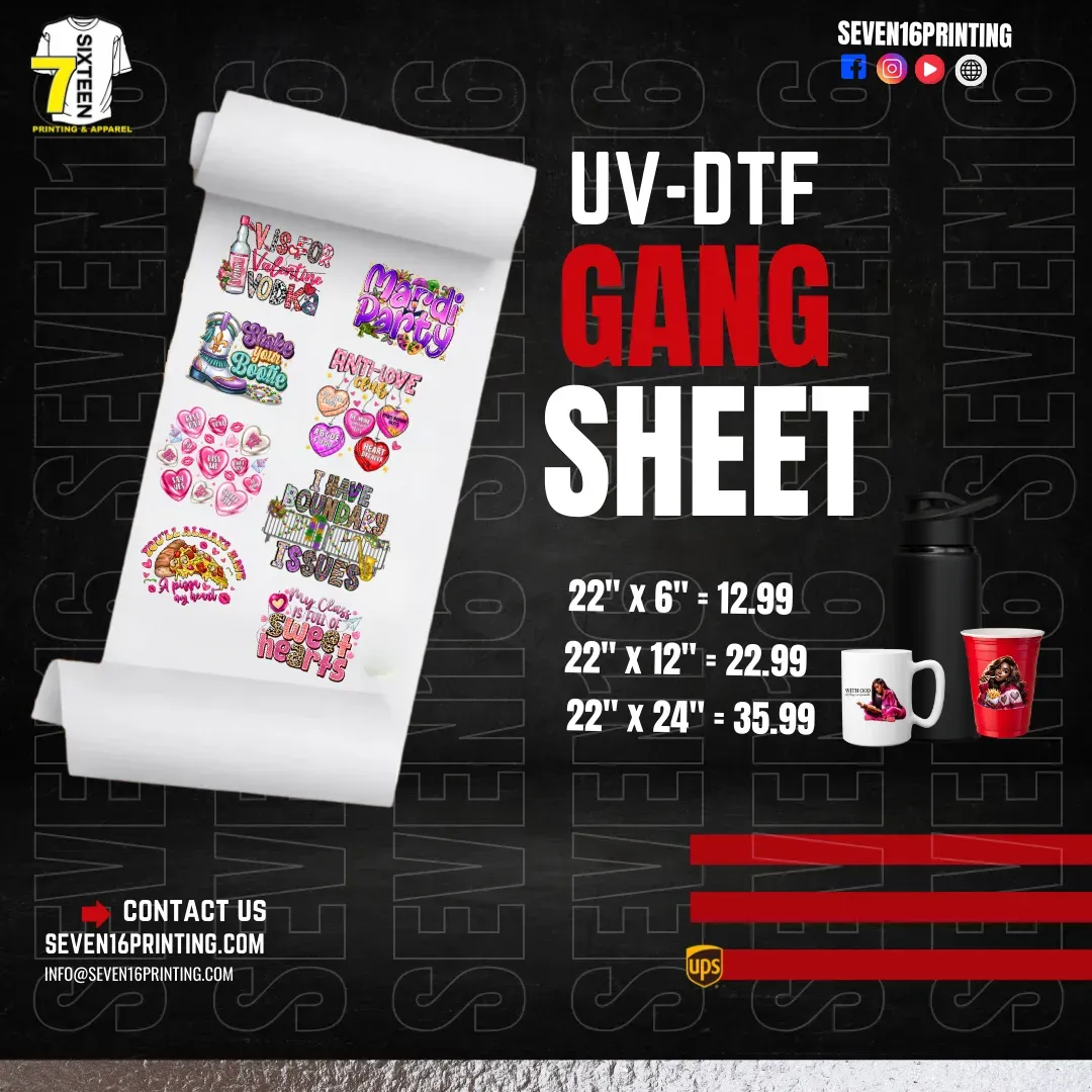 UV DTF gang sheet for apparel: Substrates and care tips