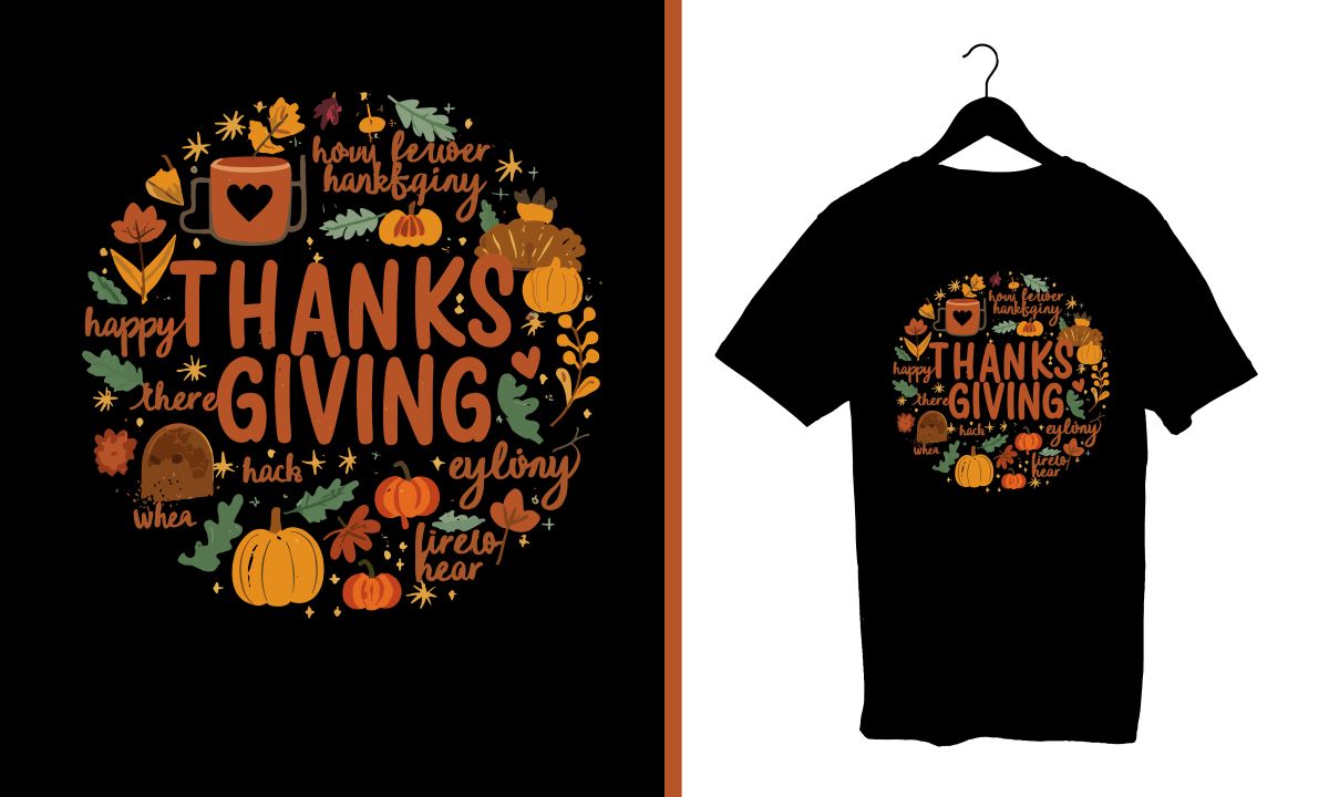 Creative Apparel with Thanksgiving Transfers