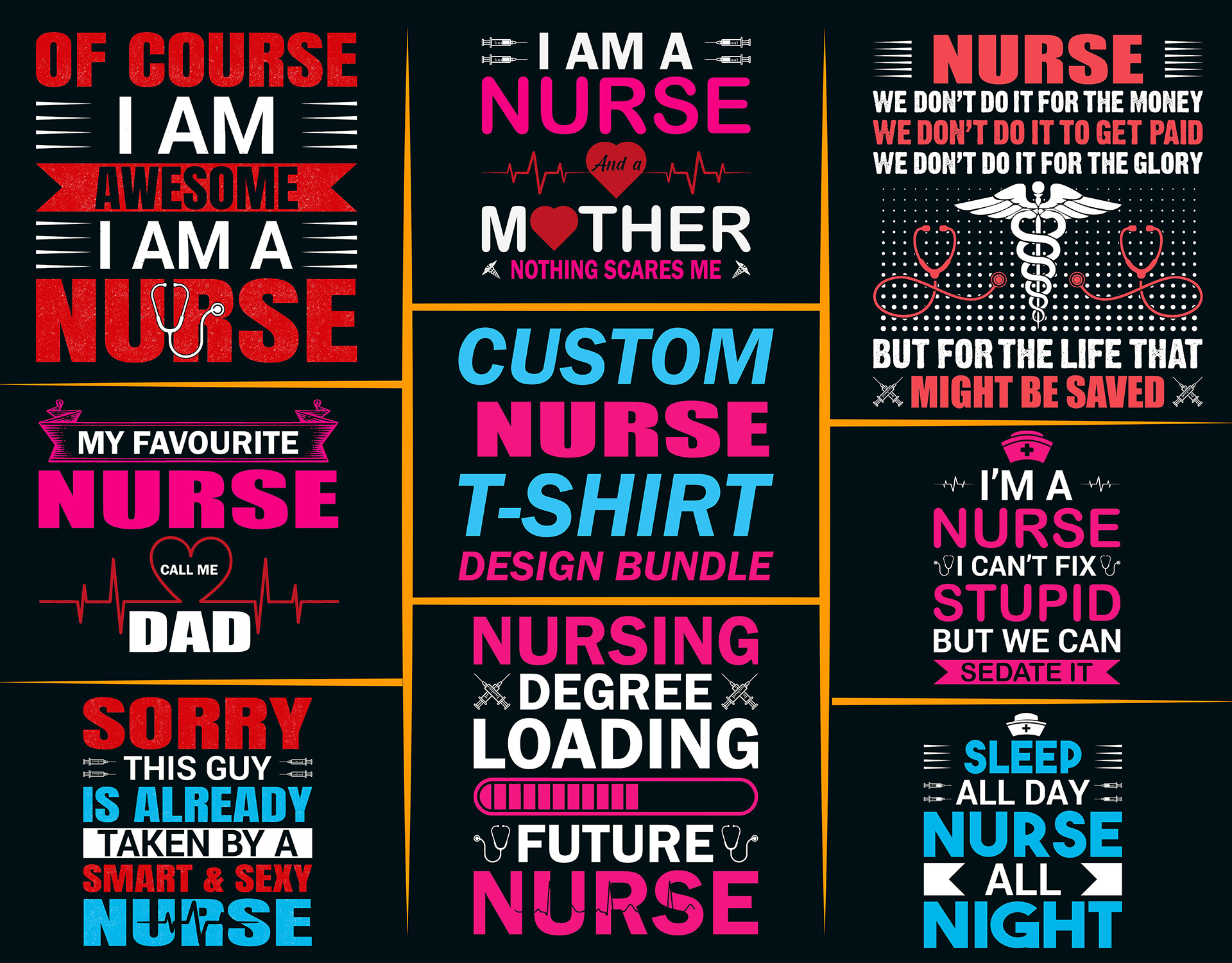 Top Nurse Transfer Designs For Custom T-shirts