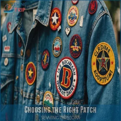 Choosing the right patches: outfit colors & materials