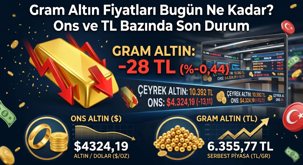 Gram Altın Fiyatları Bugün Ne Kadar? Ons ve TL Durumu