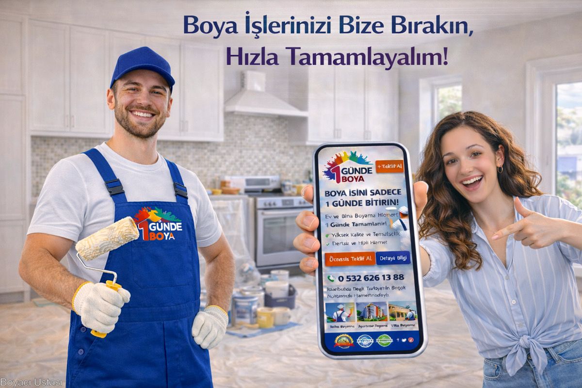 Eşyalarınız Koruma Altında: 1GÜNDE BOYA® Boyacı Ustası ile Ev Boyama