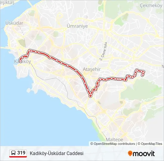İstanbul 319 Otobüs Hattı ile Kadıköy'den Üsküdar'a Seyahat