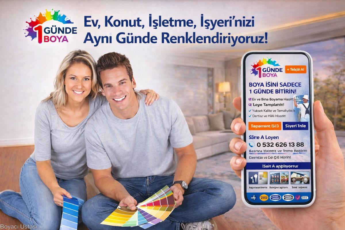 İstanbul Boyacı Sektöründe Usta İşi Çözümler: 1GÜNDE BOYA® Boya Ustası