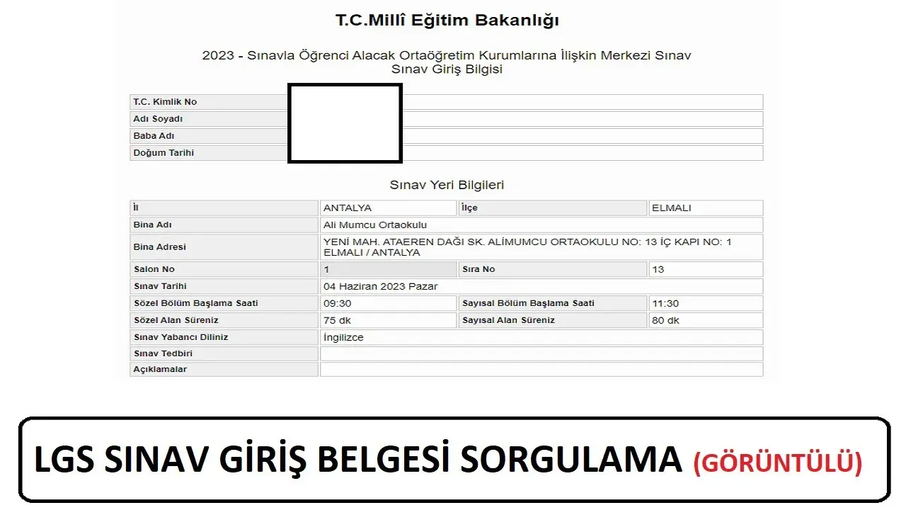LGS Sınav Giriş Belgesi Ne Zaman ve Nasıl Alınır?
