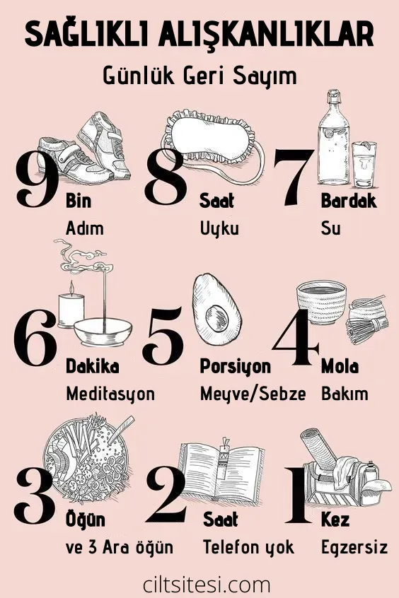 Sağlık için 10 günlük basit alışkanlıklar: Enerji yükseltin