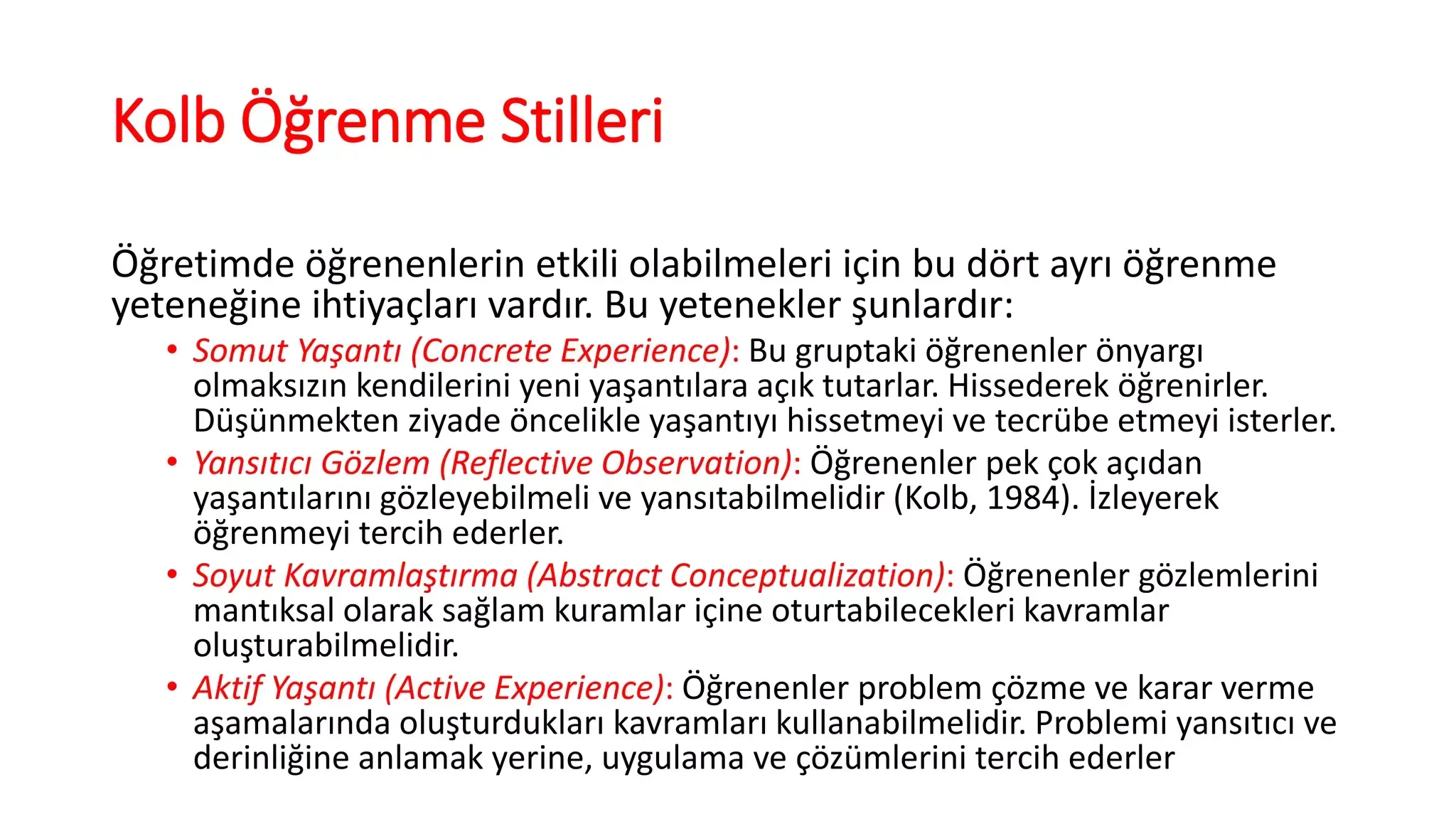 eğitimde öğrenme stilleri ve özelleştirme: Yollarla Başarı
