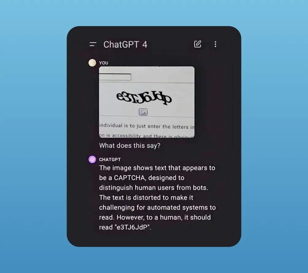 ChatGPT CAPTCHA Engelini Aşarak Dikkatleri Üzerine Çekti