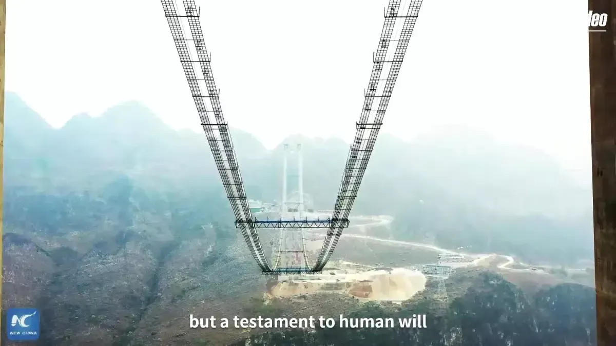 Huajiang Büyük Kanyon Köprüsü Dünyanın En Yüksek Projesi