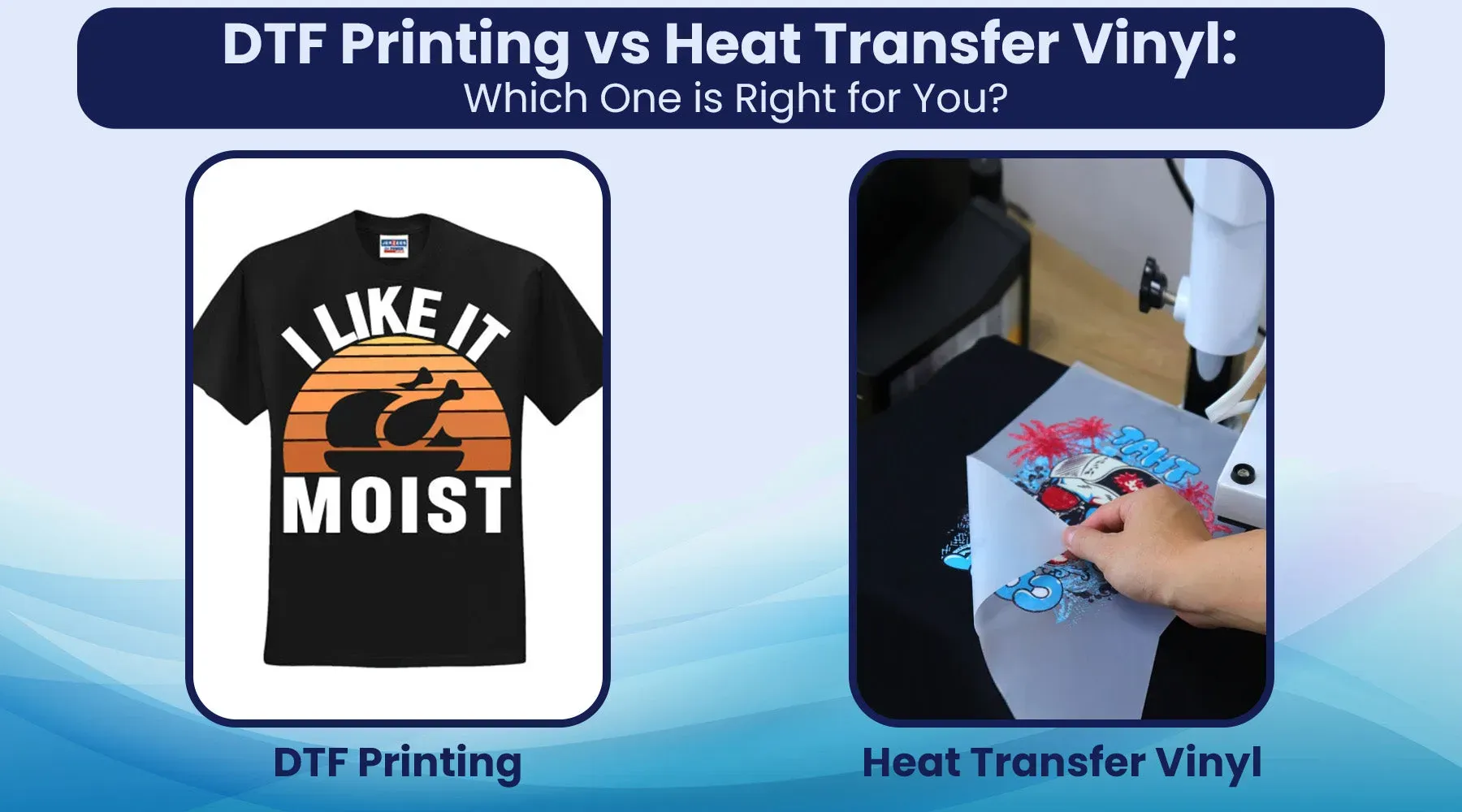 DTF transfers vs heat transfer vinyl: Best apparel option