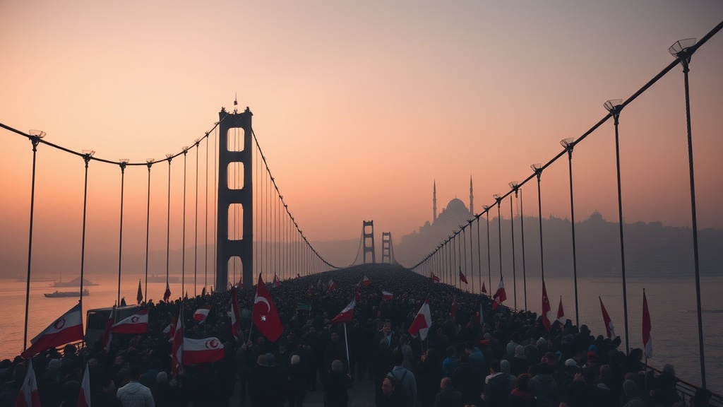 Galata Köprüsü'nde Tarihi Gazze Mitingi