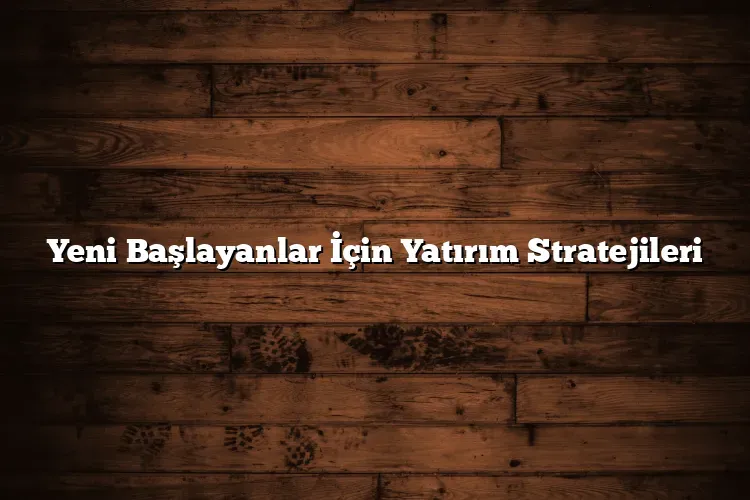 Yeni Başlayanlar İçin Yatırım: Ekonomi ve Fırsatları Anlama