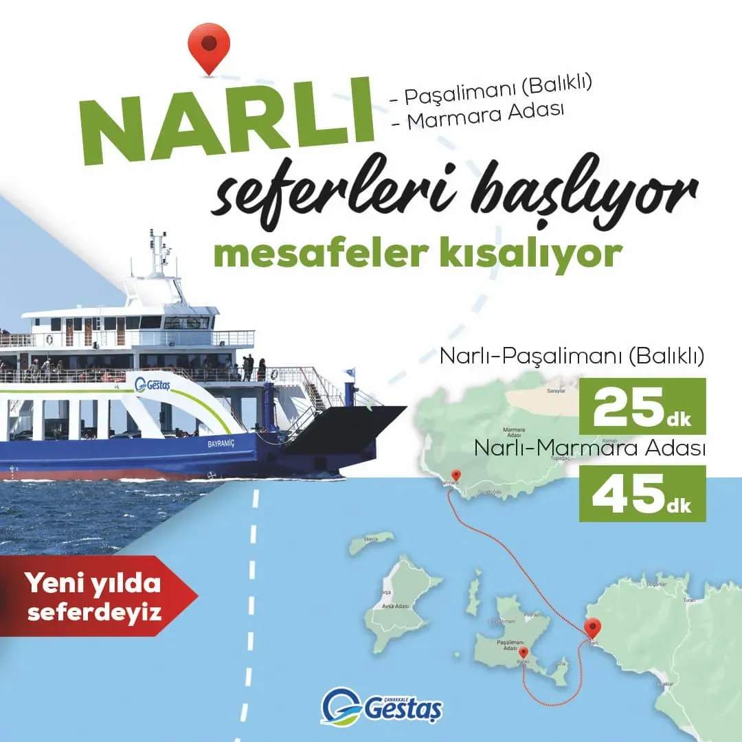 Narlı Marmara Feribot Seferleri Olumsuz Hava Nedeniyle İptal