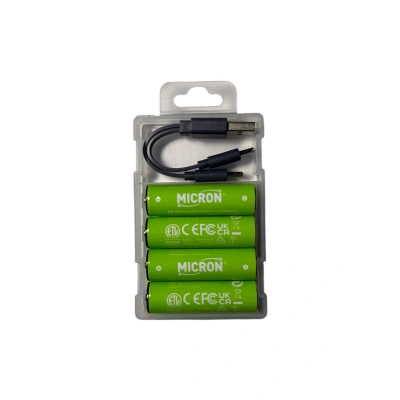 Micron - AA Boy 1.5V 600 mAh Type-C Şarjlı Pil - 4lü Paket