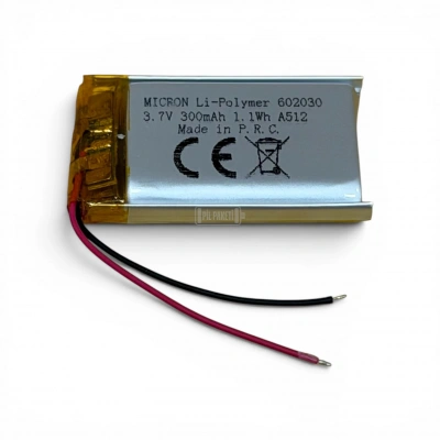 Micron - Polimer Pil - 602030 - 3.7 volt 300 mAh - Devreli