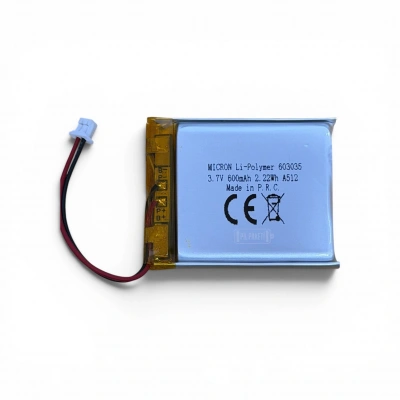 Micron - Polimer Pil - 603035 - 3.7 volt 600 mAh - Devreli