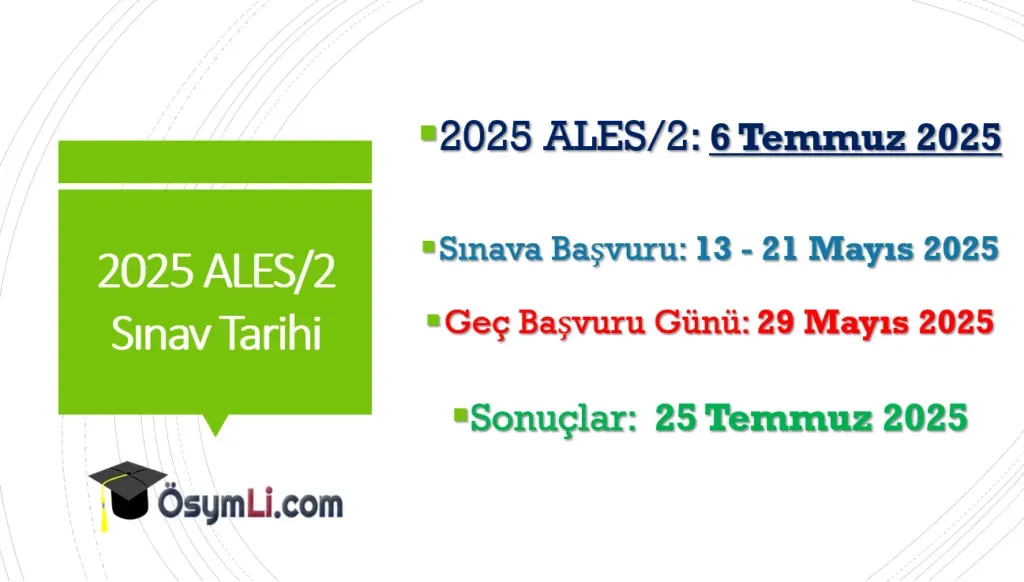 2025 ALES 2 tarihi: İşte detaylar ve başvuru bilgileri