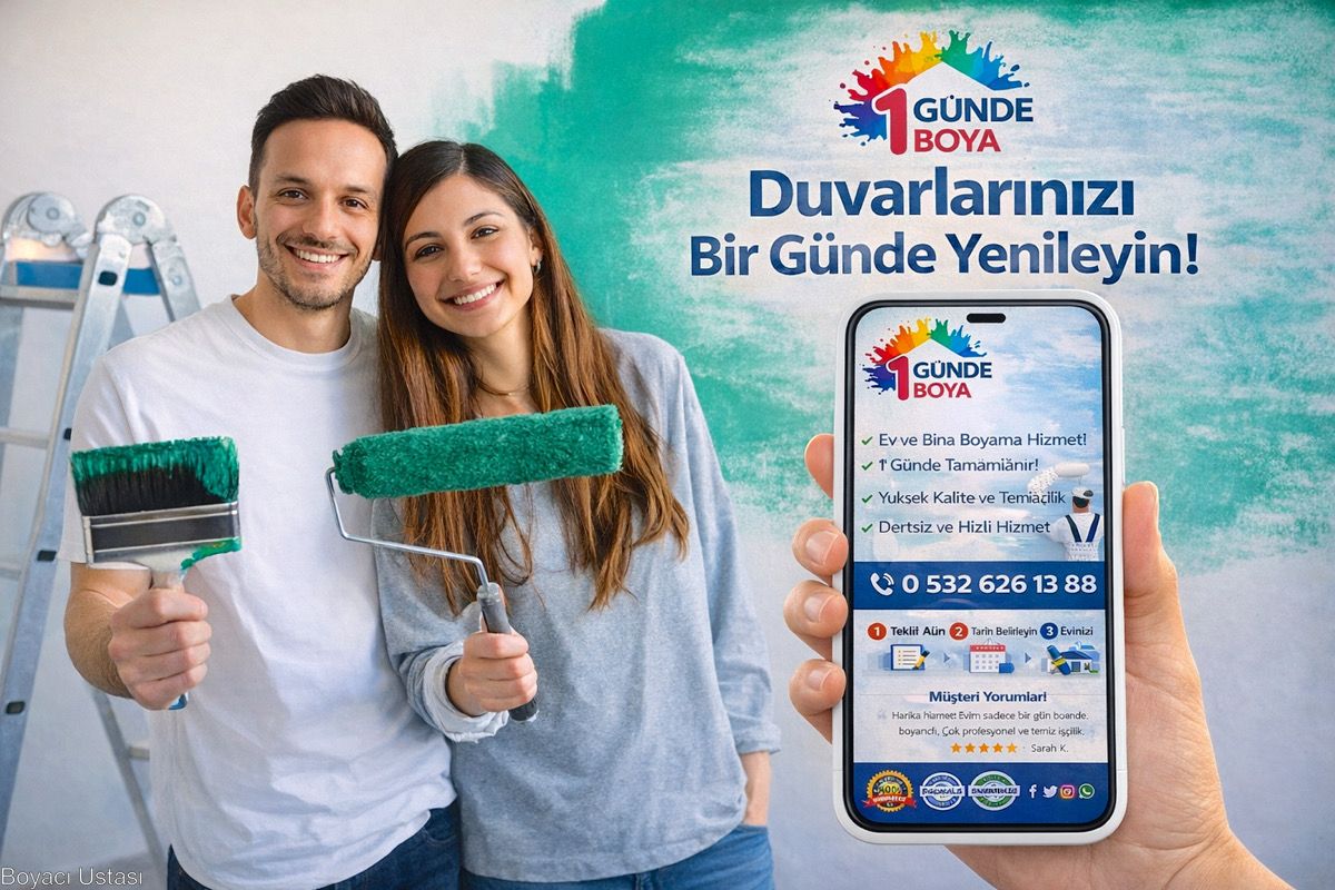 Hızlı ve Temiz İstanbul Boyacı İhtiyacınızda 1GÜNDE BOYA® Boyacı Ustası