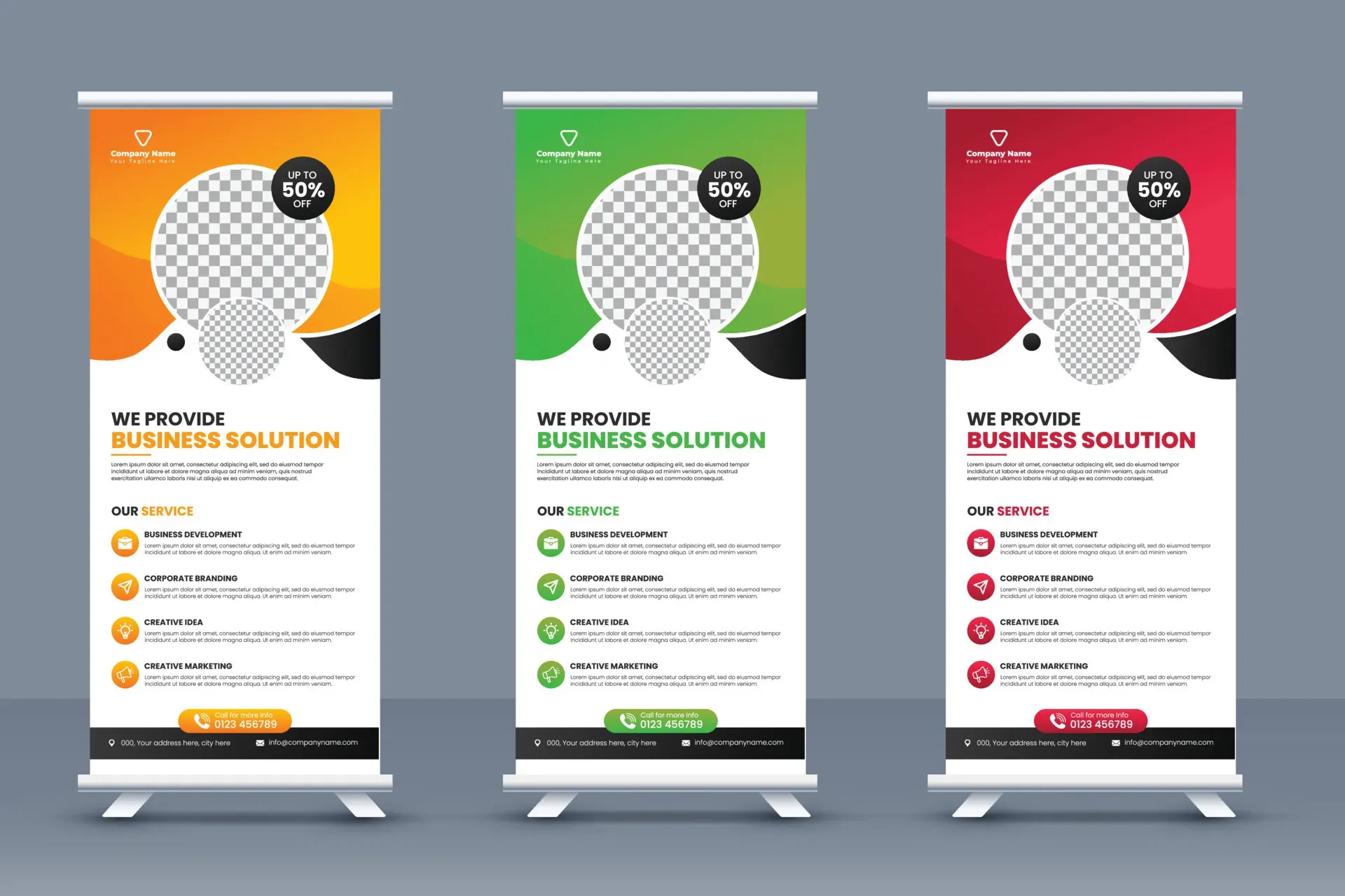 Custom Roll Up Banner Design: Colors and Typography