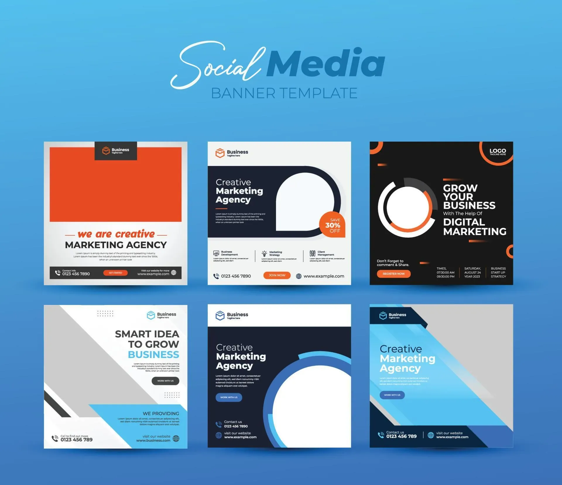 Custom banner ideas for social media ads That Click