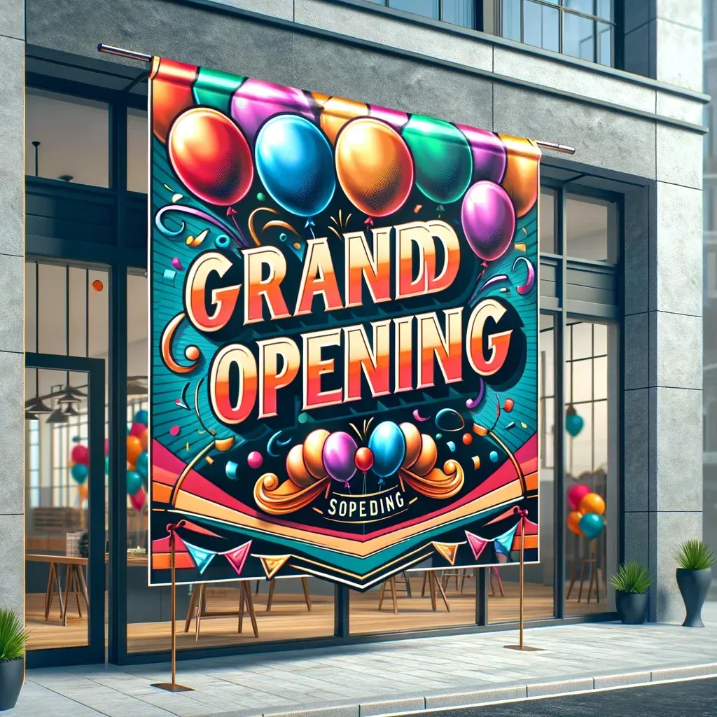 Custom banner for grand openings: Templates & inspiration
