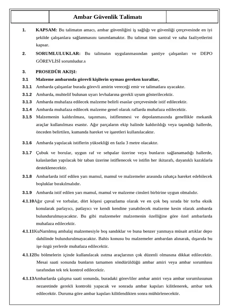 Tuzla ambar güvenlik önlemleri: Depo erişimi ve kameralar