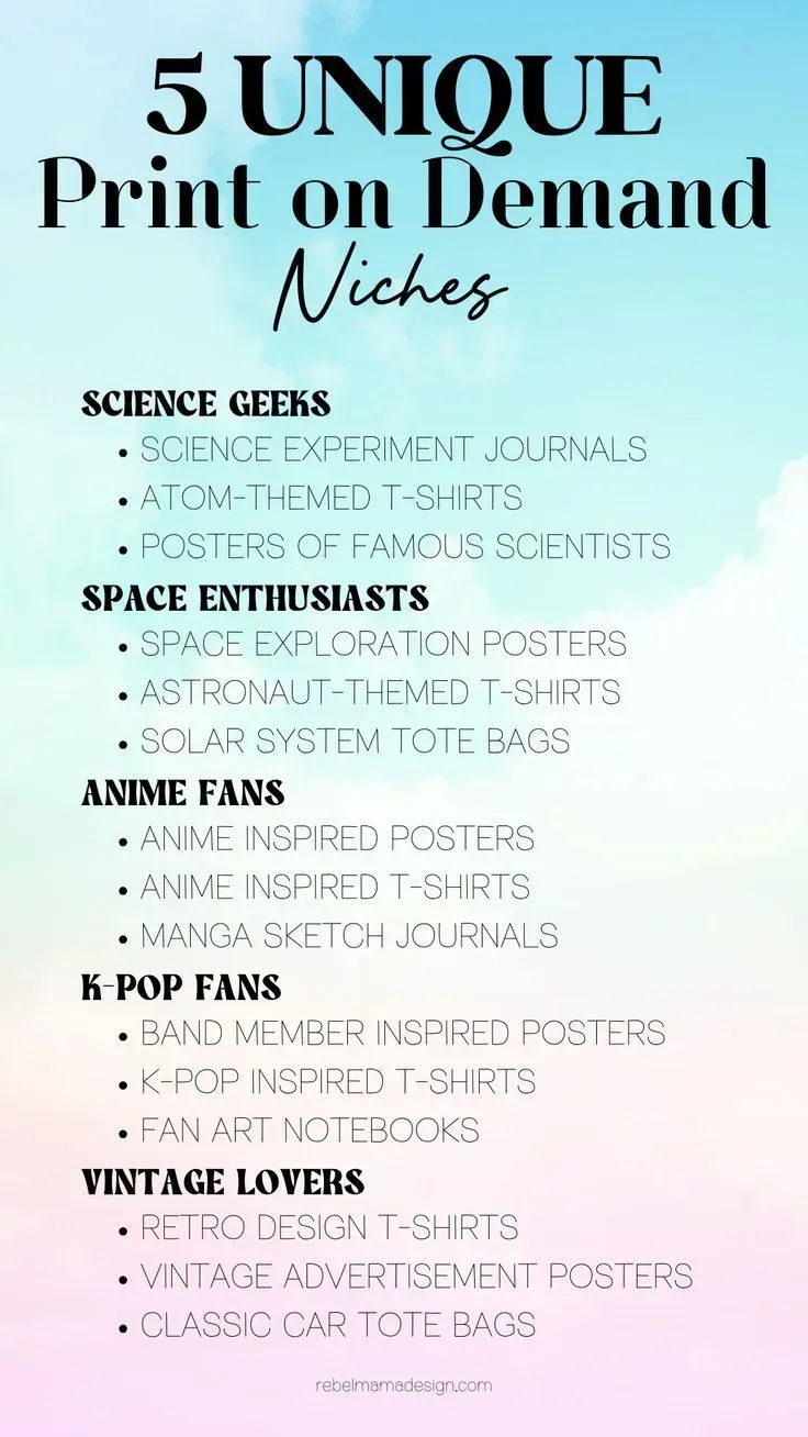 Niche ideas for print on demand: From pets to pop culture