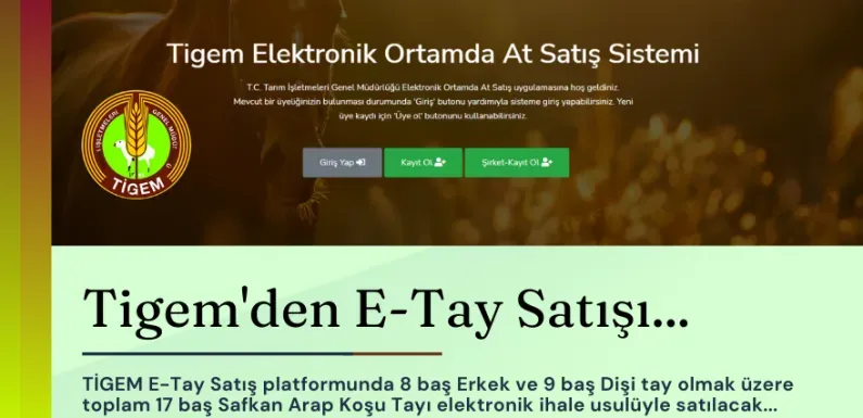 TİGEM e-satış: 45 Milyon Lira Gelir Elde Edildi